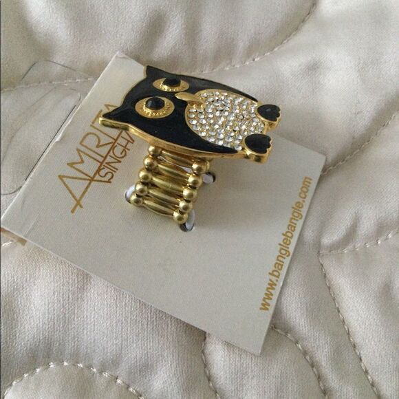 NWT Amrita Singh Owl stretch ring - Picture 4 of 5